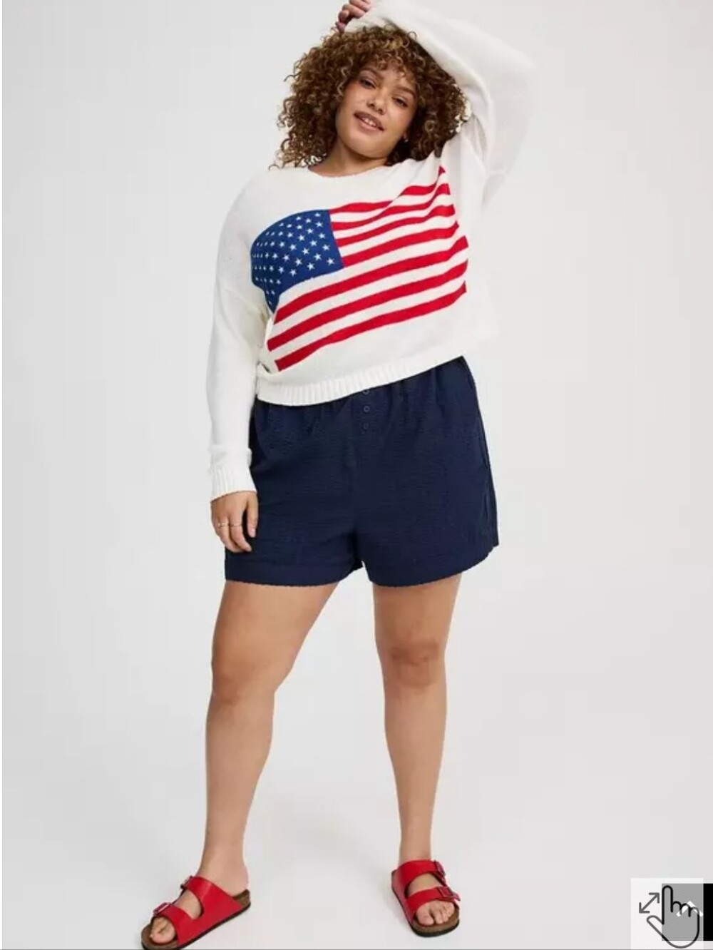 Navy Women's Relaxed Button-Front Shorts